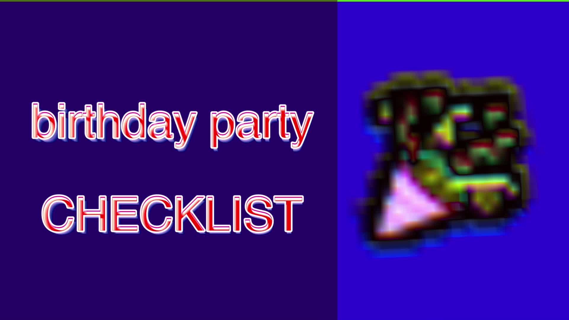birthday party checklist