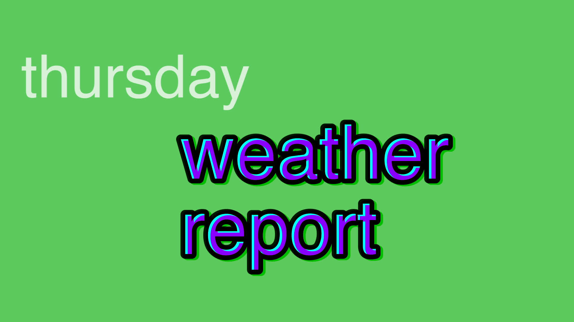 thursday weather report